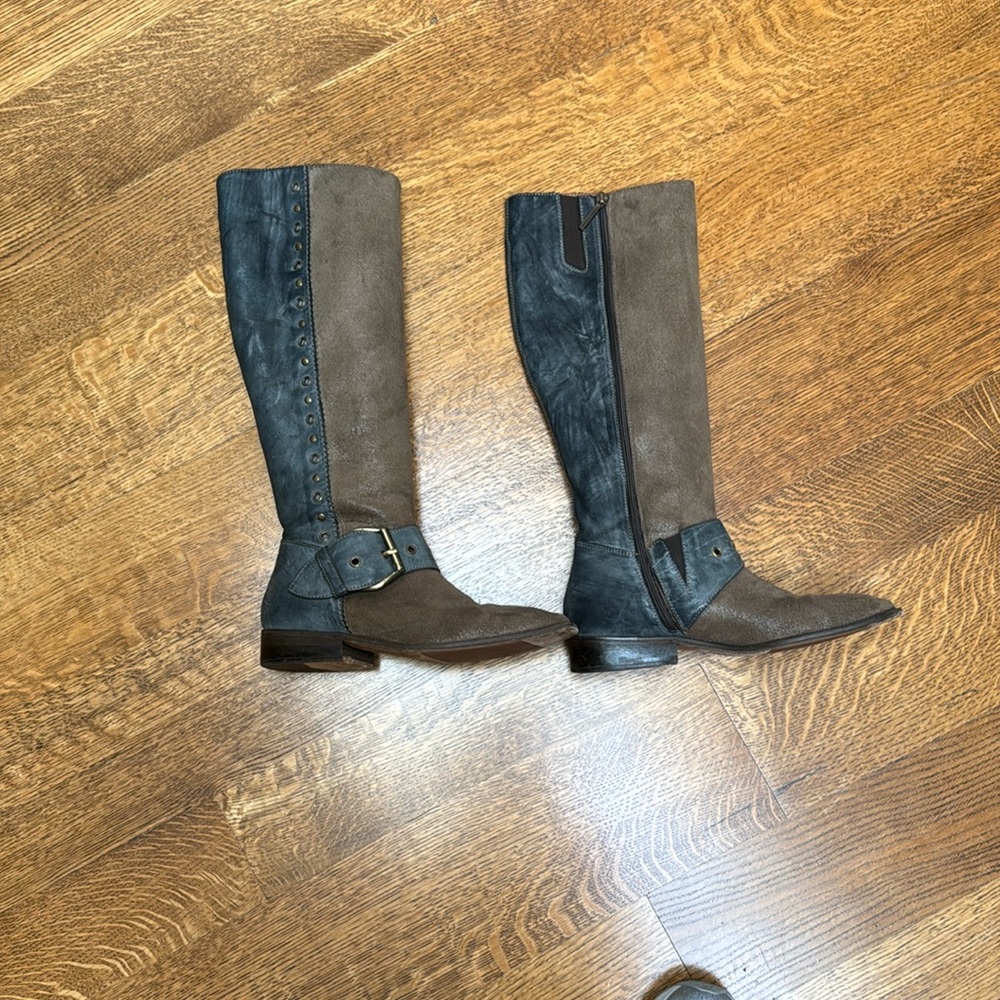 Donald J. Pliner  Gale tall leather brown  and Black/grey Knee-High Boots
